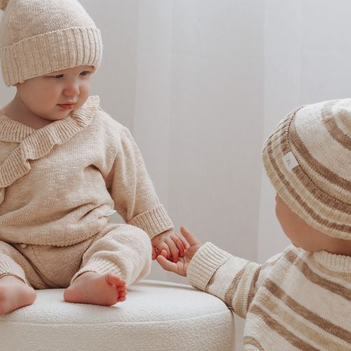 Ziggy Lou | Strikket Omslagsjakke - Shell Frill