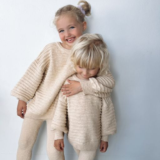 Ziggy Lou | Chunky Strikket Genser - Wheat