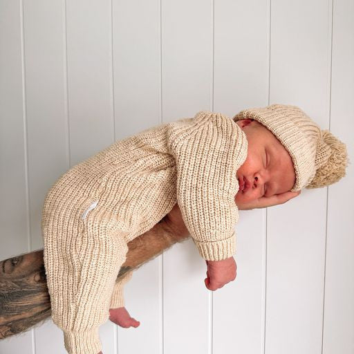 Ziggy Lou | Chunky Strikket Heldress - Wheat