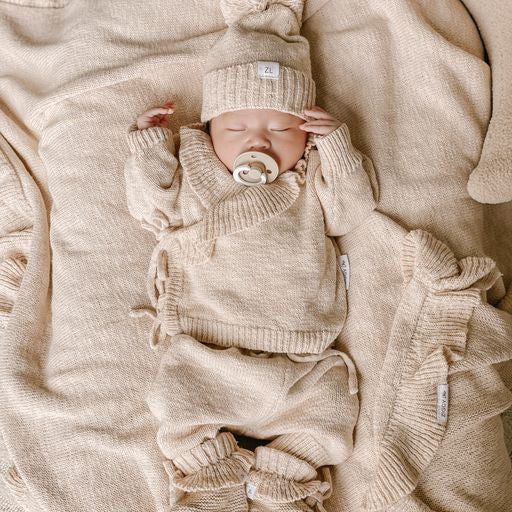 Ziggy Lou | Strikket Omslagsjakke - Shell Frill