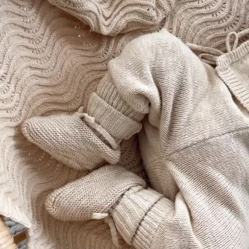 Ziggy Lou | Strikket Tøfler - Wheat