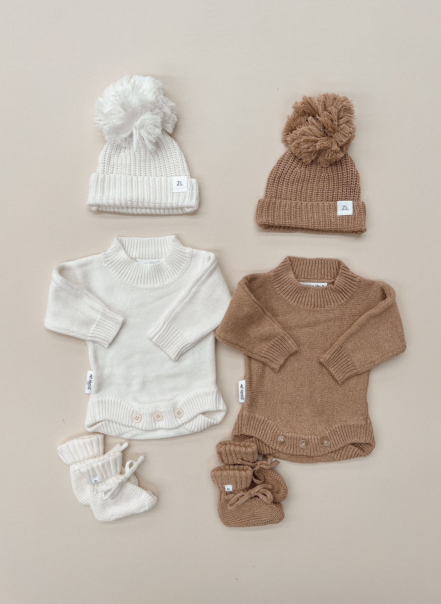 Ziggy Lou | Chunky Strikket Tøfler - Honey
