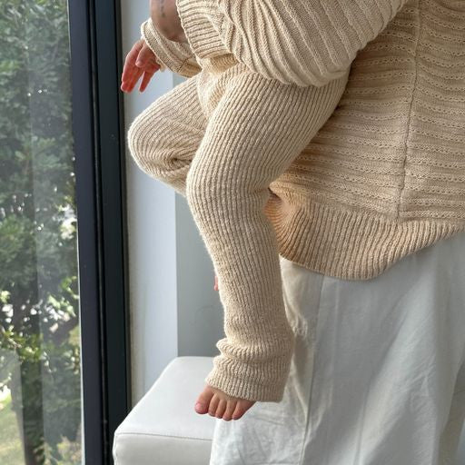 Ziggy Lou | Strikket Leggings - Wheat