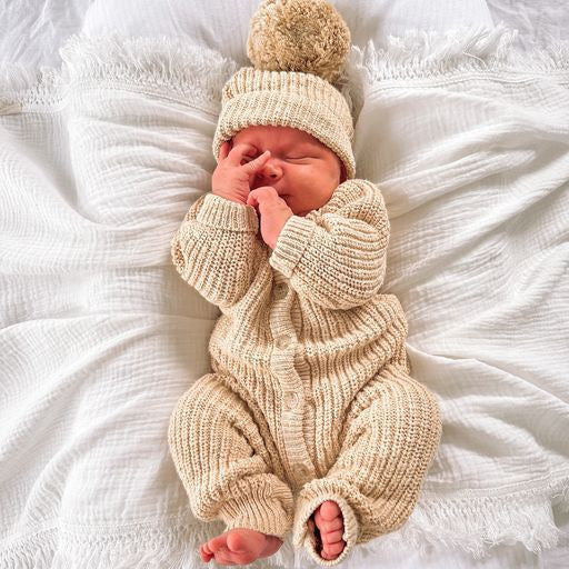 Ziggy Lou | Chunky Strikket Heldress - Wheat