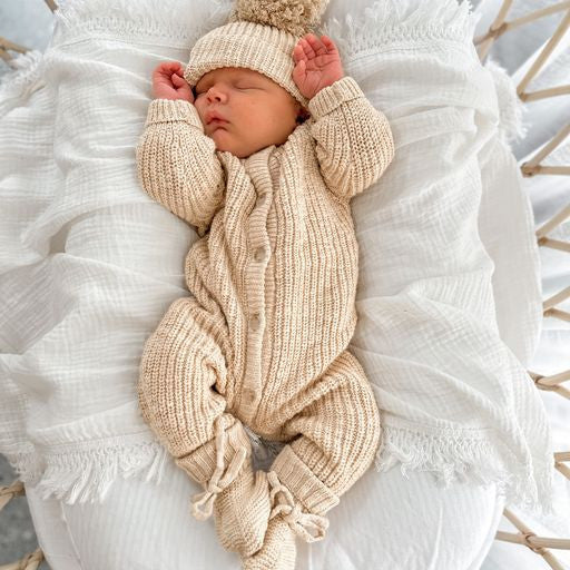 Ziggy Lou | Chunky Strikket Heldress - Wheat