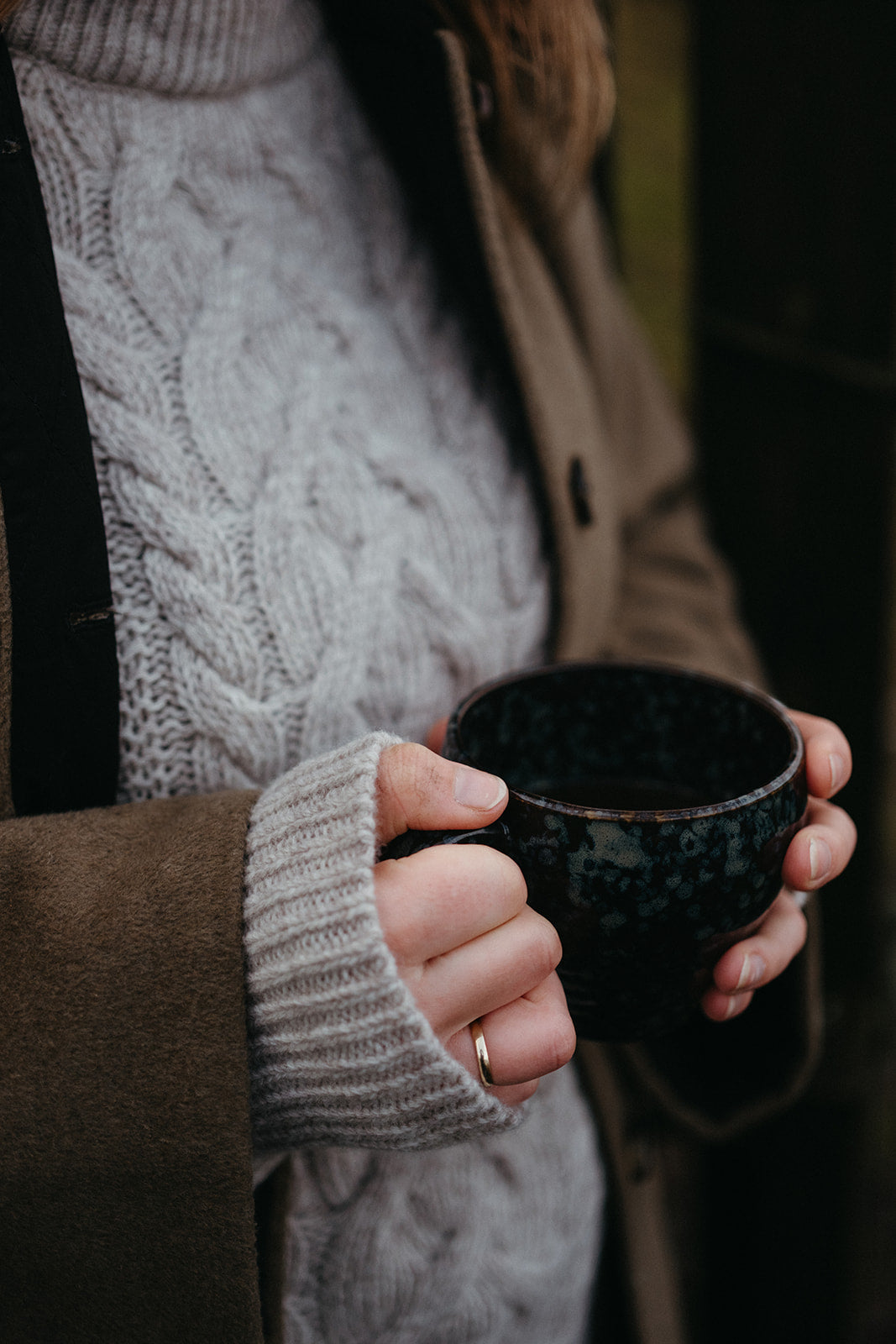 Anna b Official Voksen | Bjork Unisex Strikket ullgenser - Beige Melange