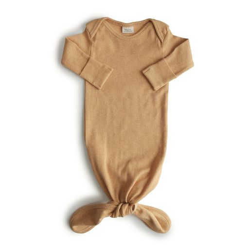 Mushie | Ribbed Knotted Baby Gown - Pysj