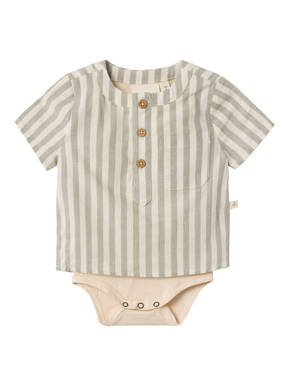 Lil Atelier Baby | Dino Loose Body Shirt - Turtledove