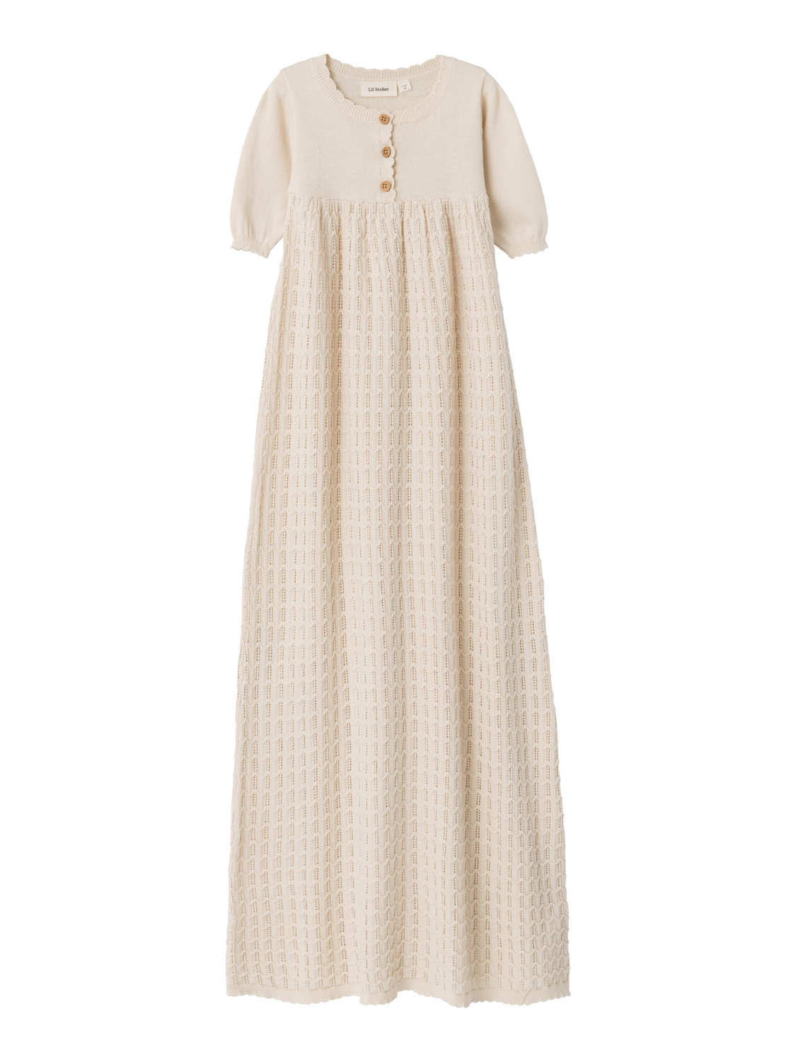Lil Atelier Baby | Dåpskjole Fauci Occasion Knit Dress - Sandshell