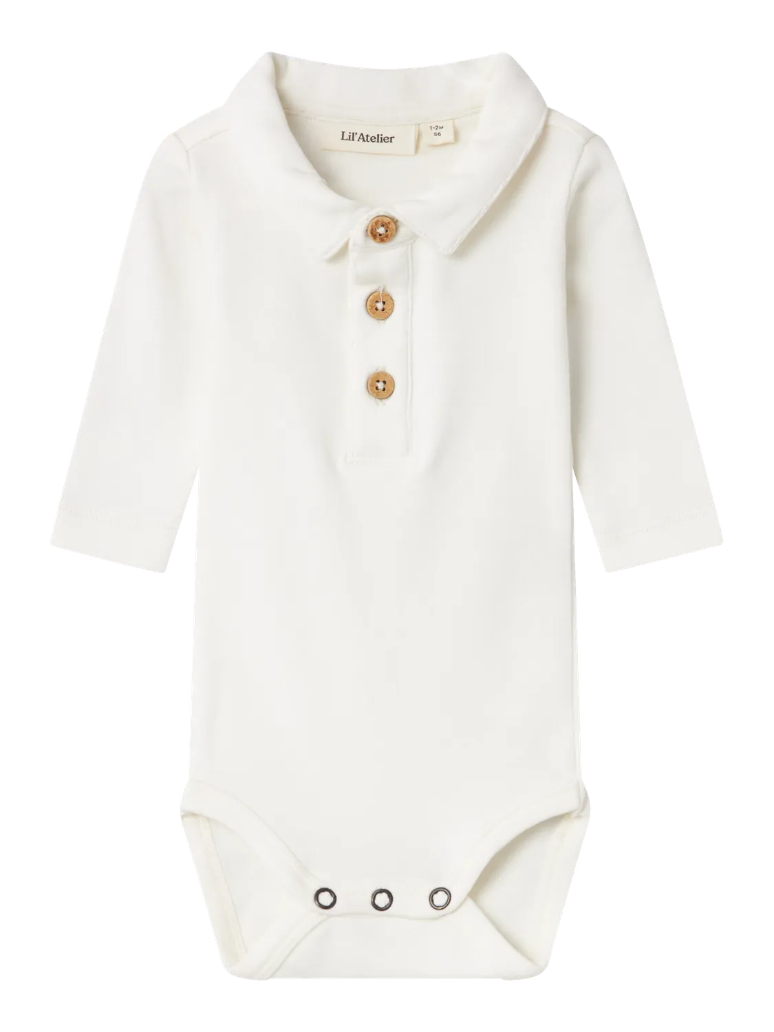 Lil Atelier Baby | Fundo body med krage - Coconut Milk
