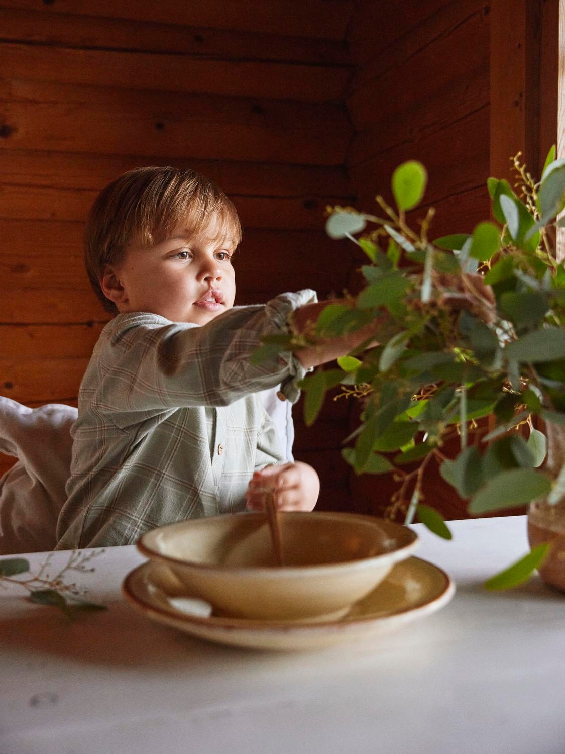 Lil Atelier Mini | Modo flanell Skjorte - Seagrass