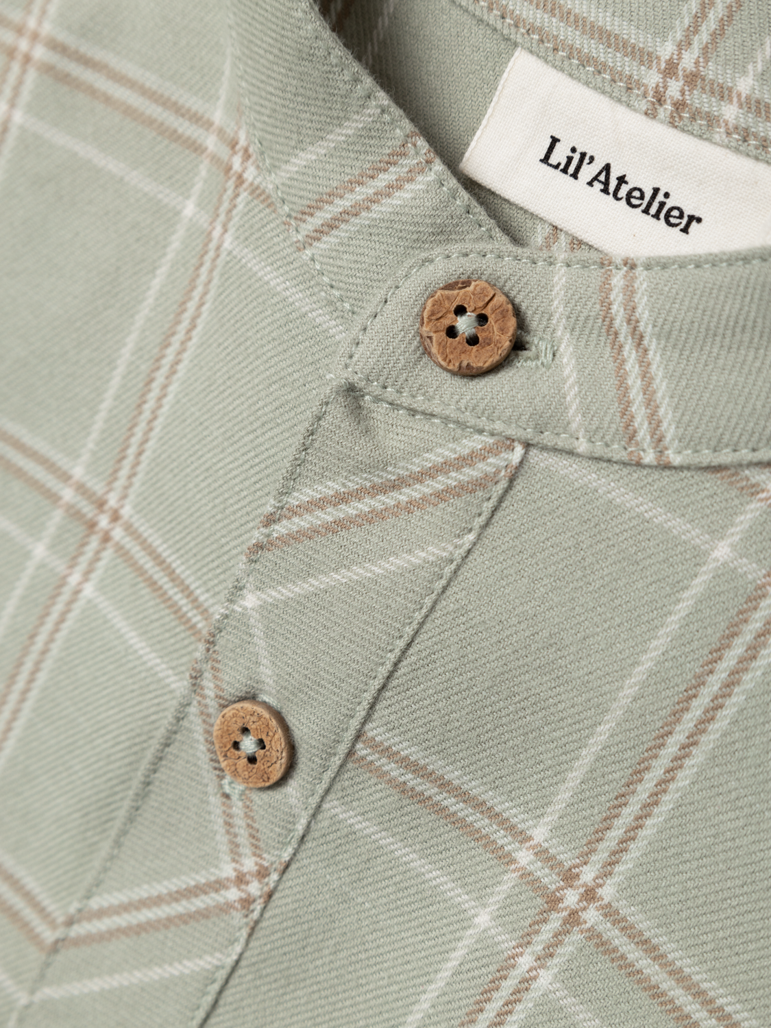 Lil Atelier Mini | Modo flanell Skjorte - Seagrass