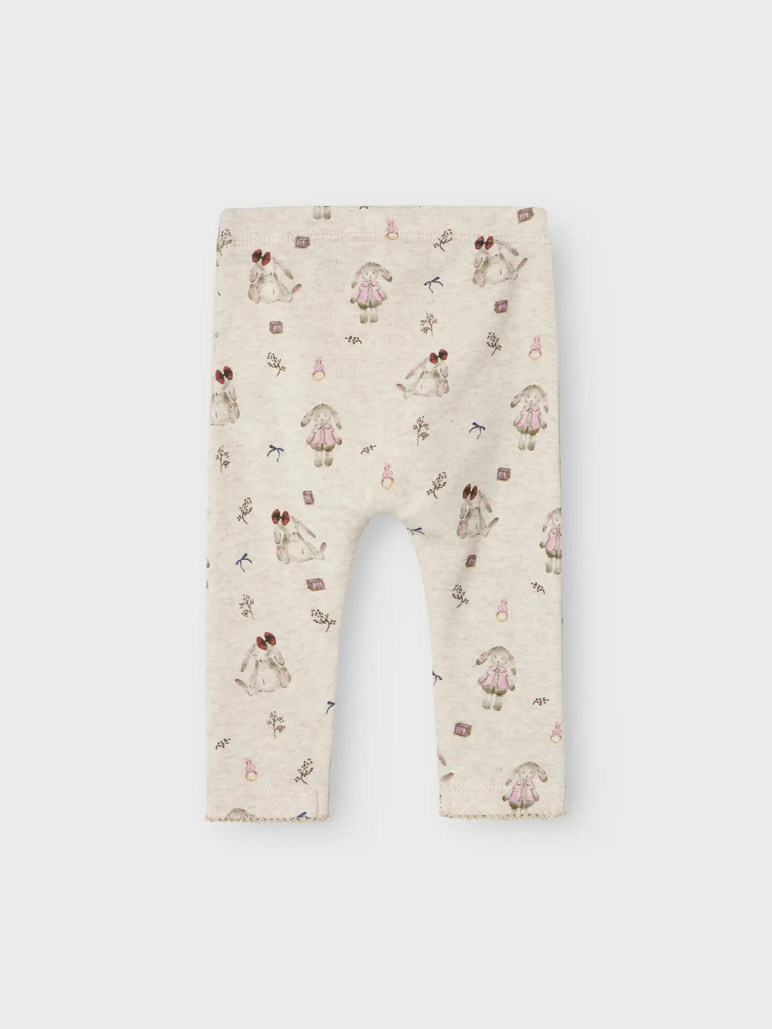 Name it Baby | Stretchy Bomull leggings Kanin - Peyote Melange