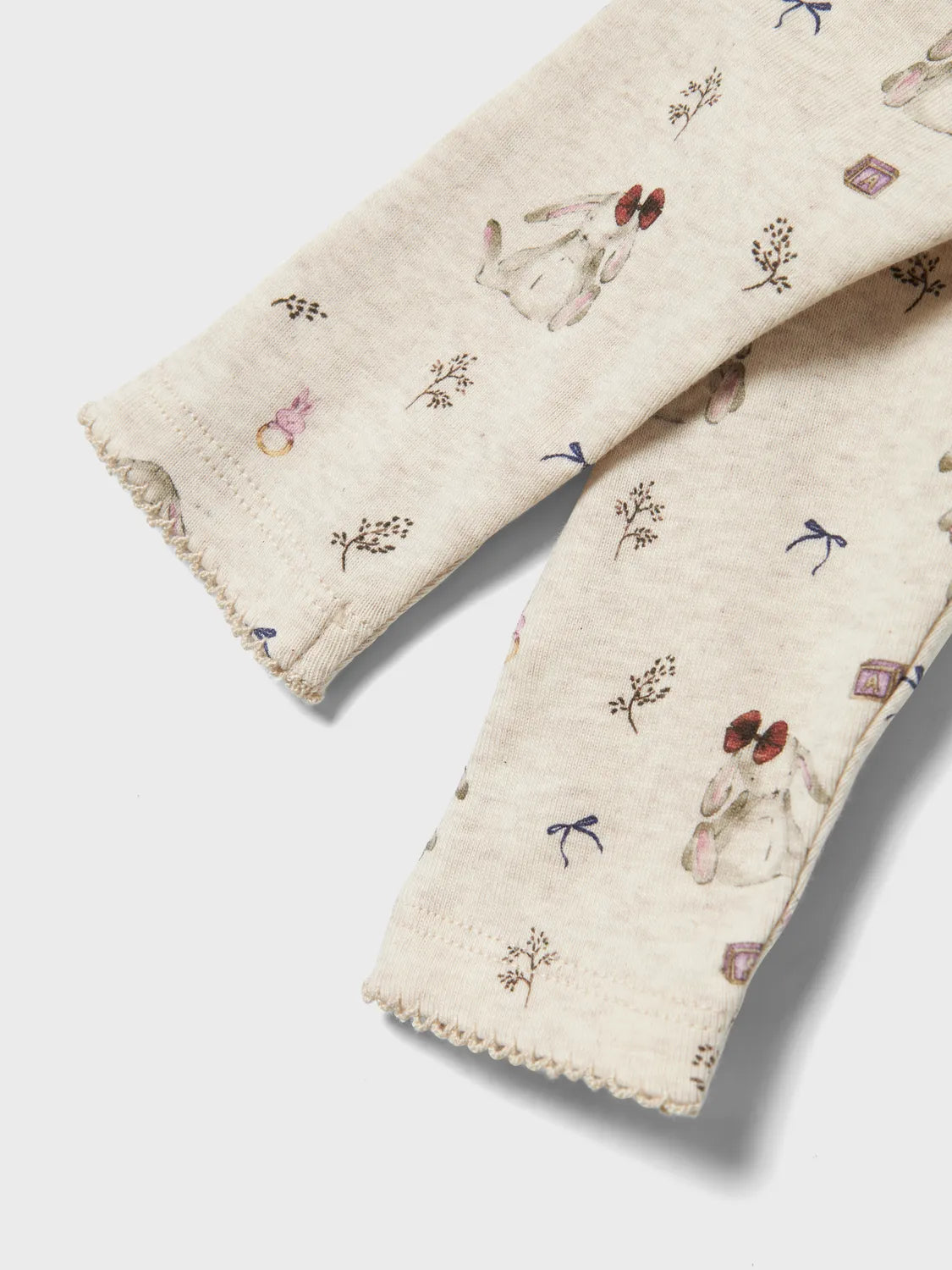 Name it Baby | Stretchy Bomull leggings Kanin - Peyote Melange