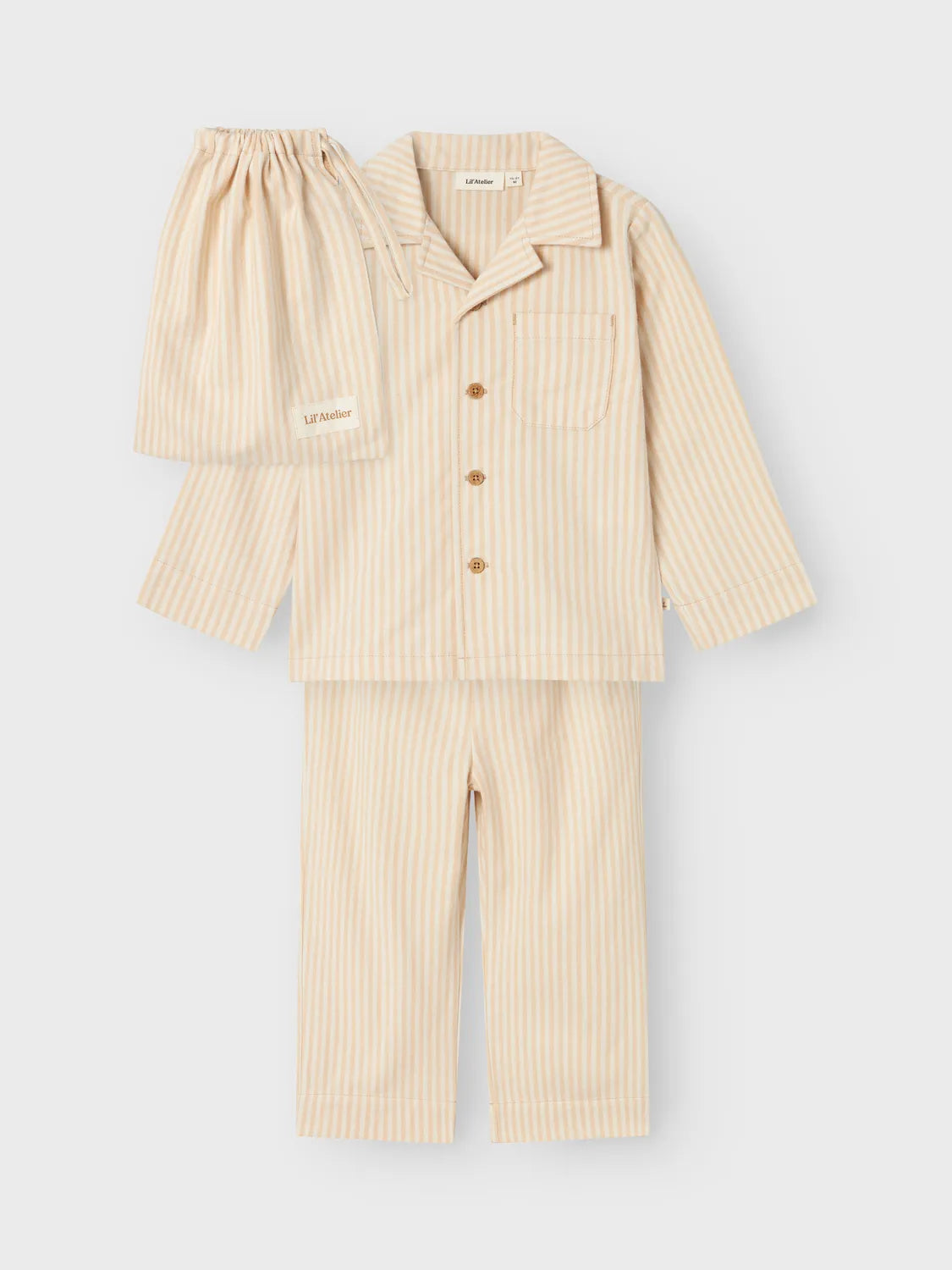 Lil Atelier Mini | Classic Pyjamas Set - Turtledove