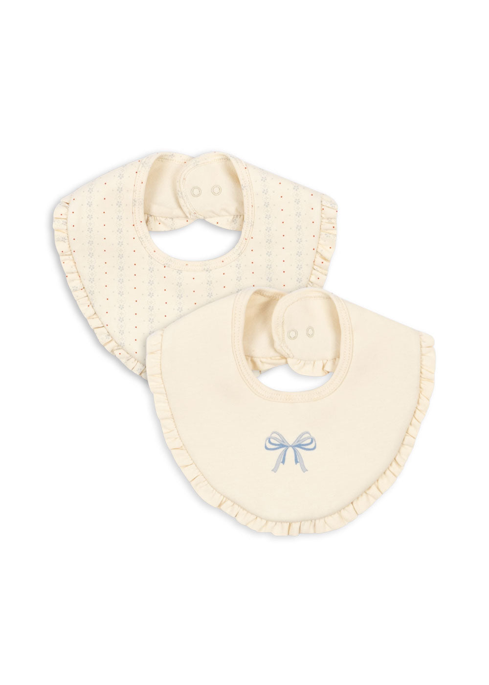 Konges Sløjd | 2 pk Smekker m/rysjekant - Fete De Fleur Seedpearl
