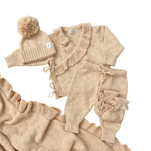 Ziggy Lou | Strikket Tøfler - Shell Frill