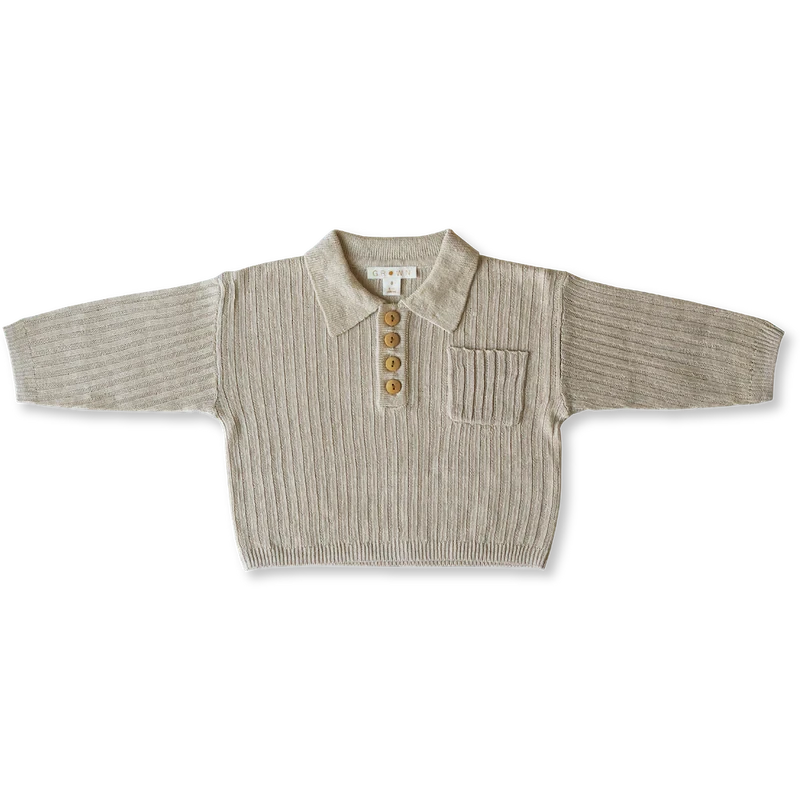 Grown | Strikket Genser i Lin - Linen