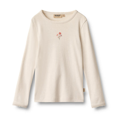 Wheat | Bomullsgenser med print - Eggshell