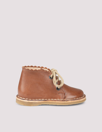 Petit Nord | Scallop Boot - Cognac
