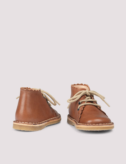 Petit Nord | Scallop Boot - Cognac