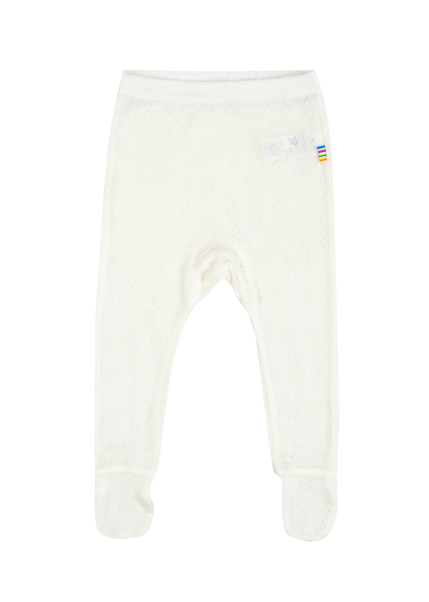 Joha | Leggings m/fot i ull/silke Pointelle - Off White