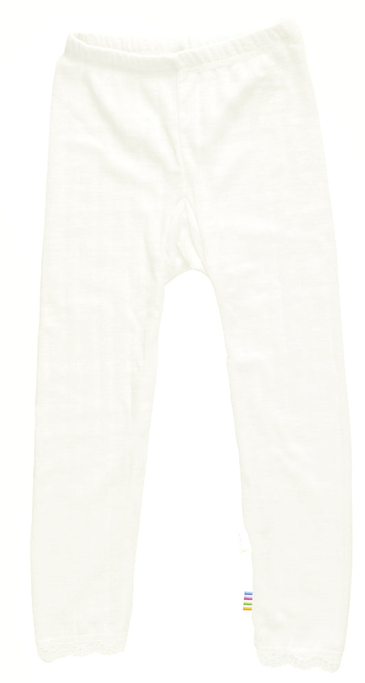 Joha | Leggings i ull/silke Pointelle - Off White