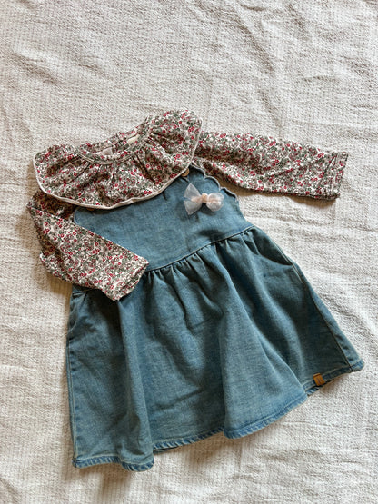 Lil Atelier Baby | Kaja Denim Seleskjørt - Medium Blue Denim