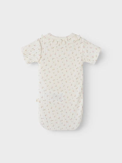 Lil Atelier BABY | Hulla Slim pointelle body - Coconut Milk