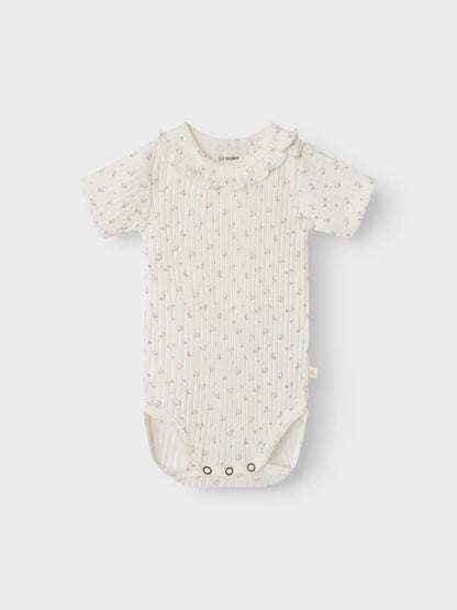 Lil Atelier BABY | Hulla Slim pointelle body - Coconut Milk
