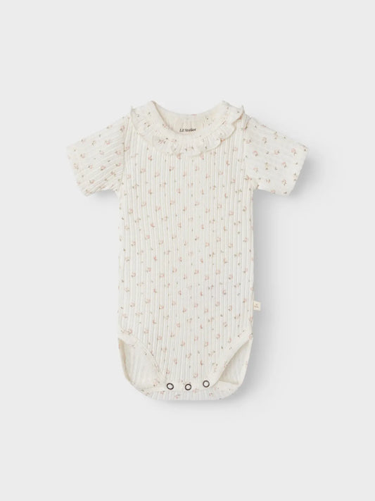 Lil Atelier BABY | Hulla Slim pointelle body - Coconut Milk