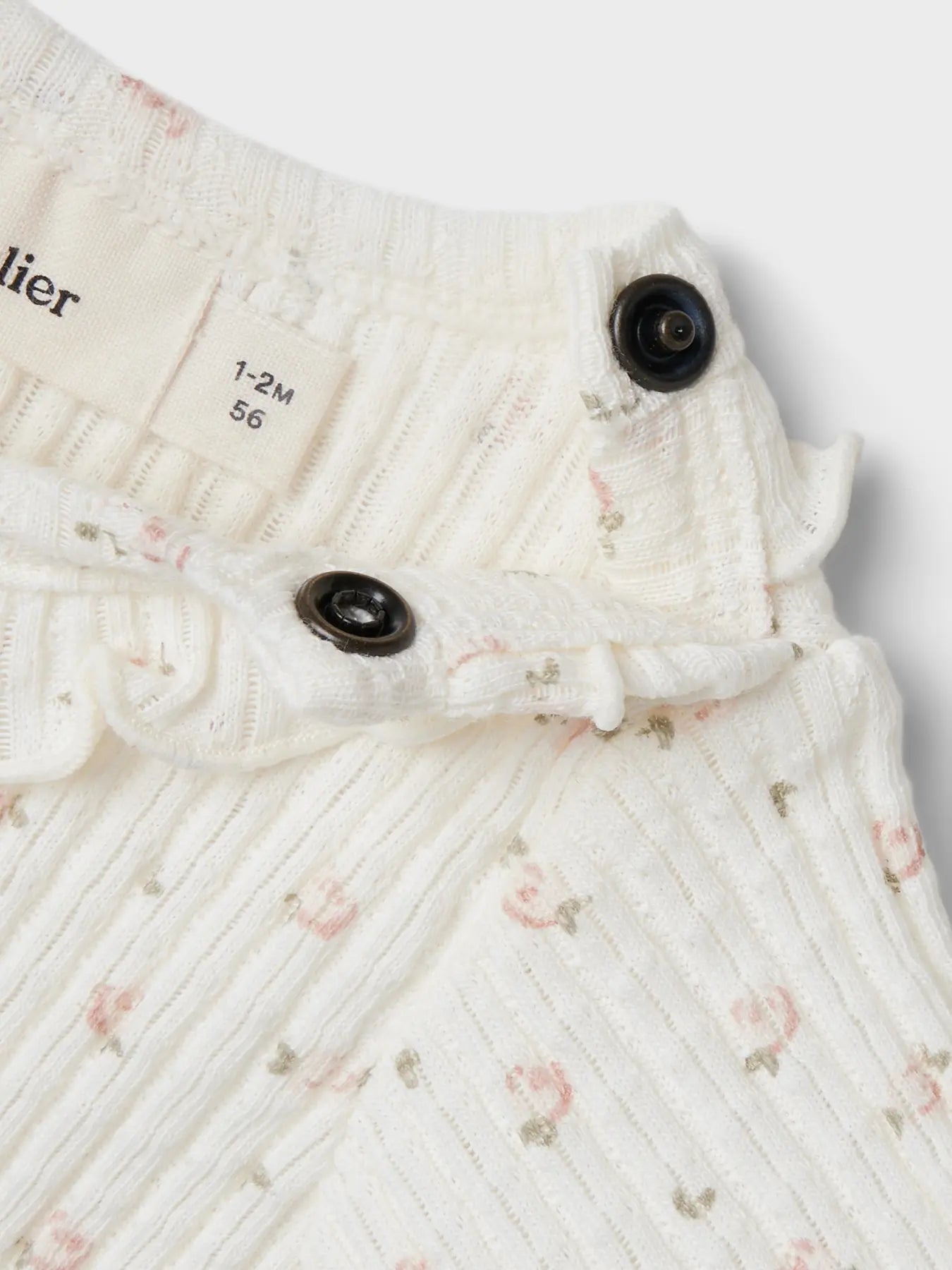 Lil Atelier BABY | Hulla Slim pointelle body - Coconut Milk