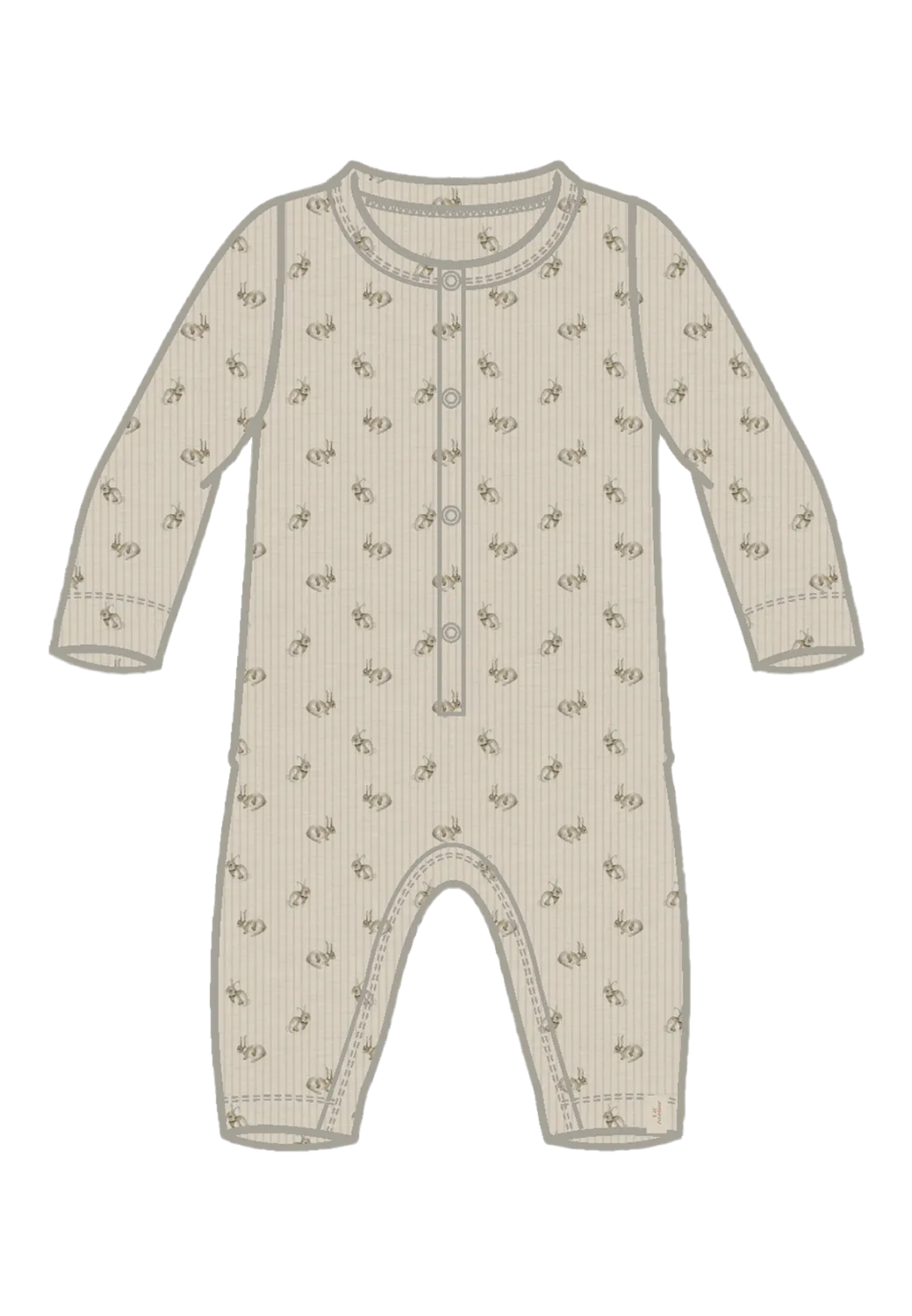 Lil Atelier Baby | Lavo Pysjamas - Turtledove KANIN