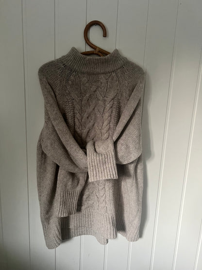 Anna b Official Voksen | Bjork Unisex Strikket ullgenser - Beige Melange