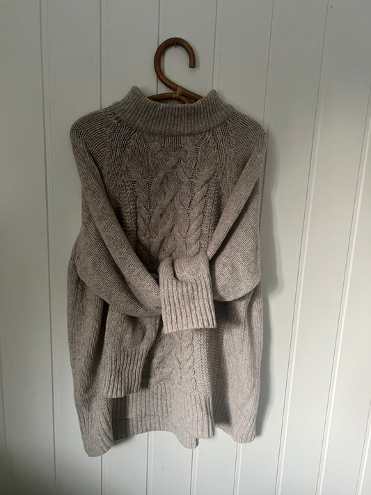 Anna b Official Voksen | Bjork Unisex Strikket ullgenser - Beige Melange