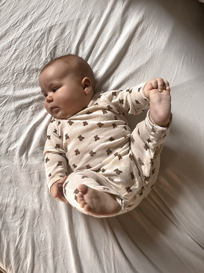 Lil Atelier Baby | Nalu Unisex ull heldress - Teddybjørn Turtledove