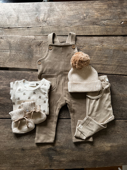 Lil Atelier Baby | Unisex London Loose Overall -  Shitake