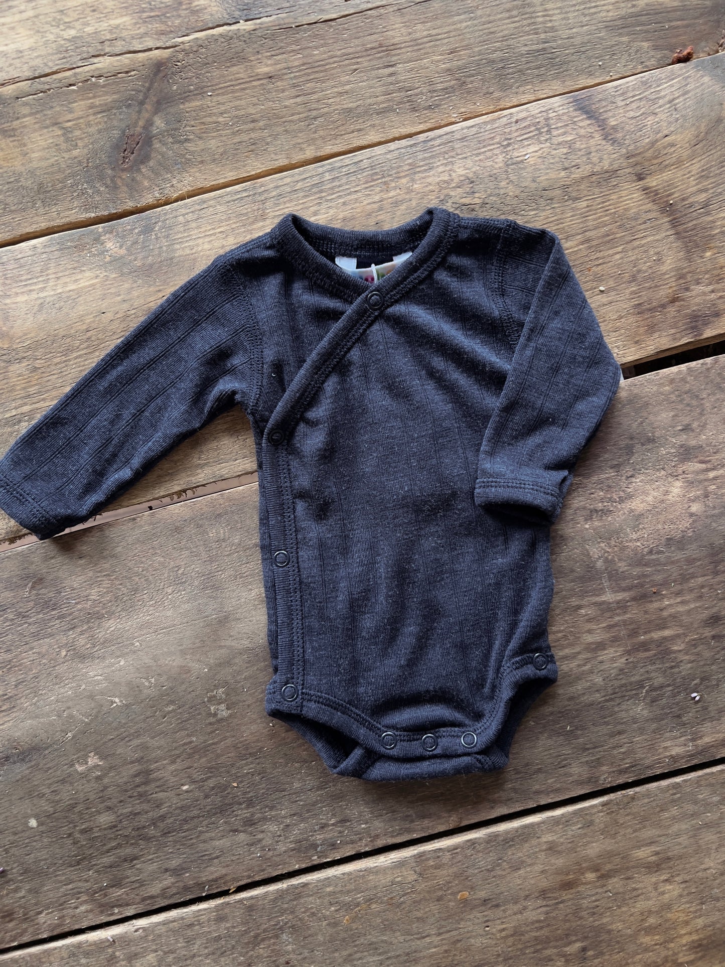 Joha Baby | Omslagsbody i ull/silke - Navy