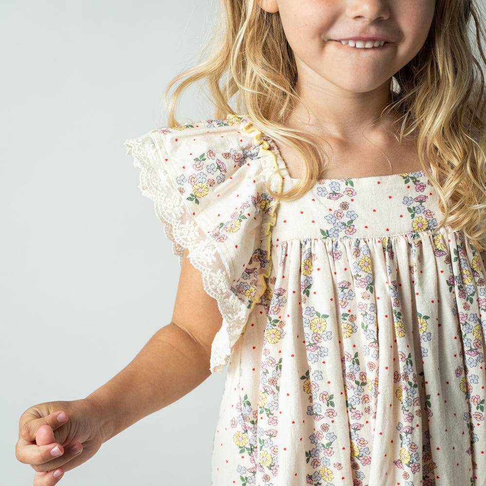 That`s Mine | Celina Kjole i lin/bomull - Shell fleur