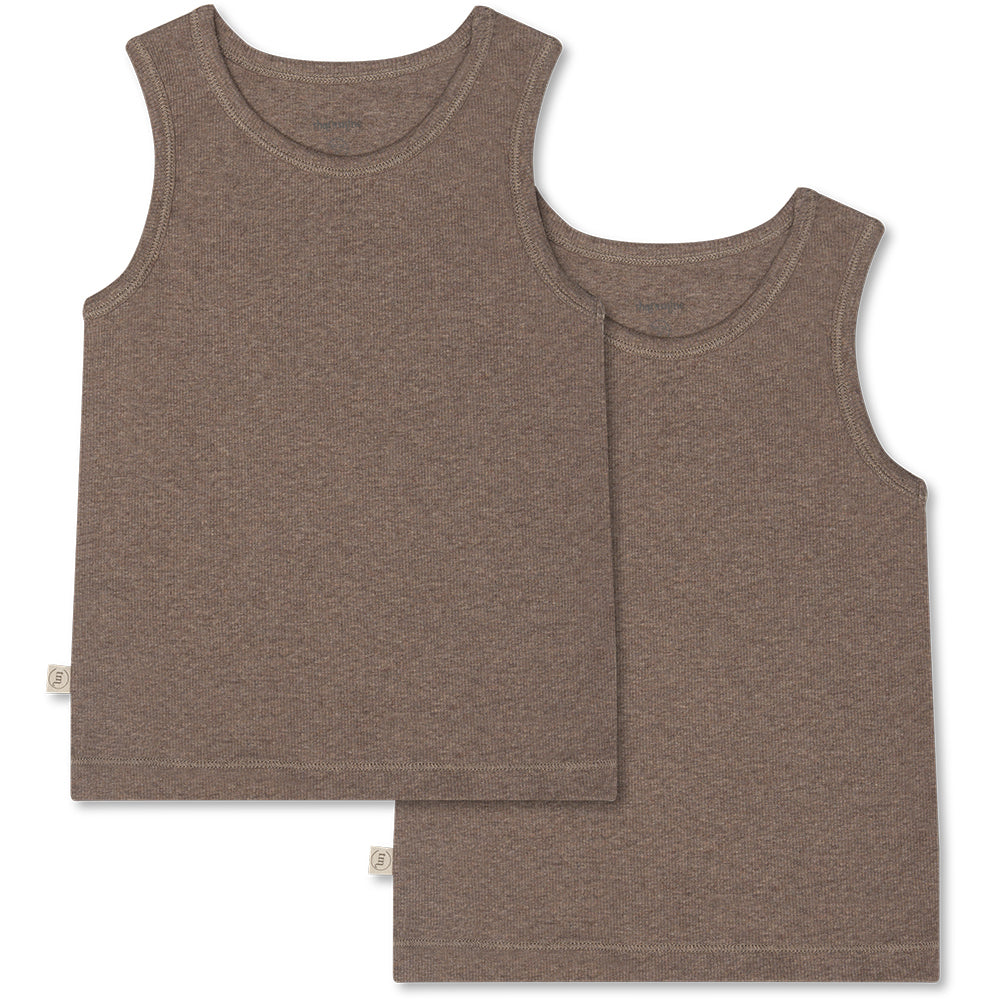 That`s Mine | Cuno tanktop 2 pk - Brown Melange