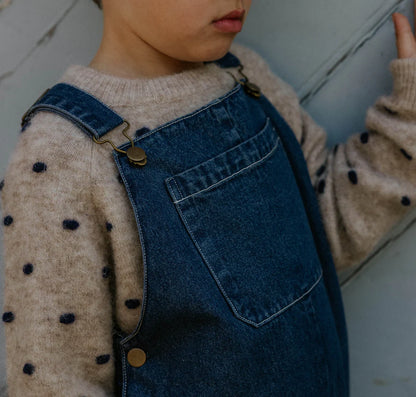 Fliink | Don Denim Unisex Overall - Dark denim Blue