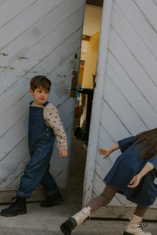 Fliink | Don Denim Unisex Overall - Dark denim Blue