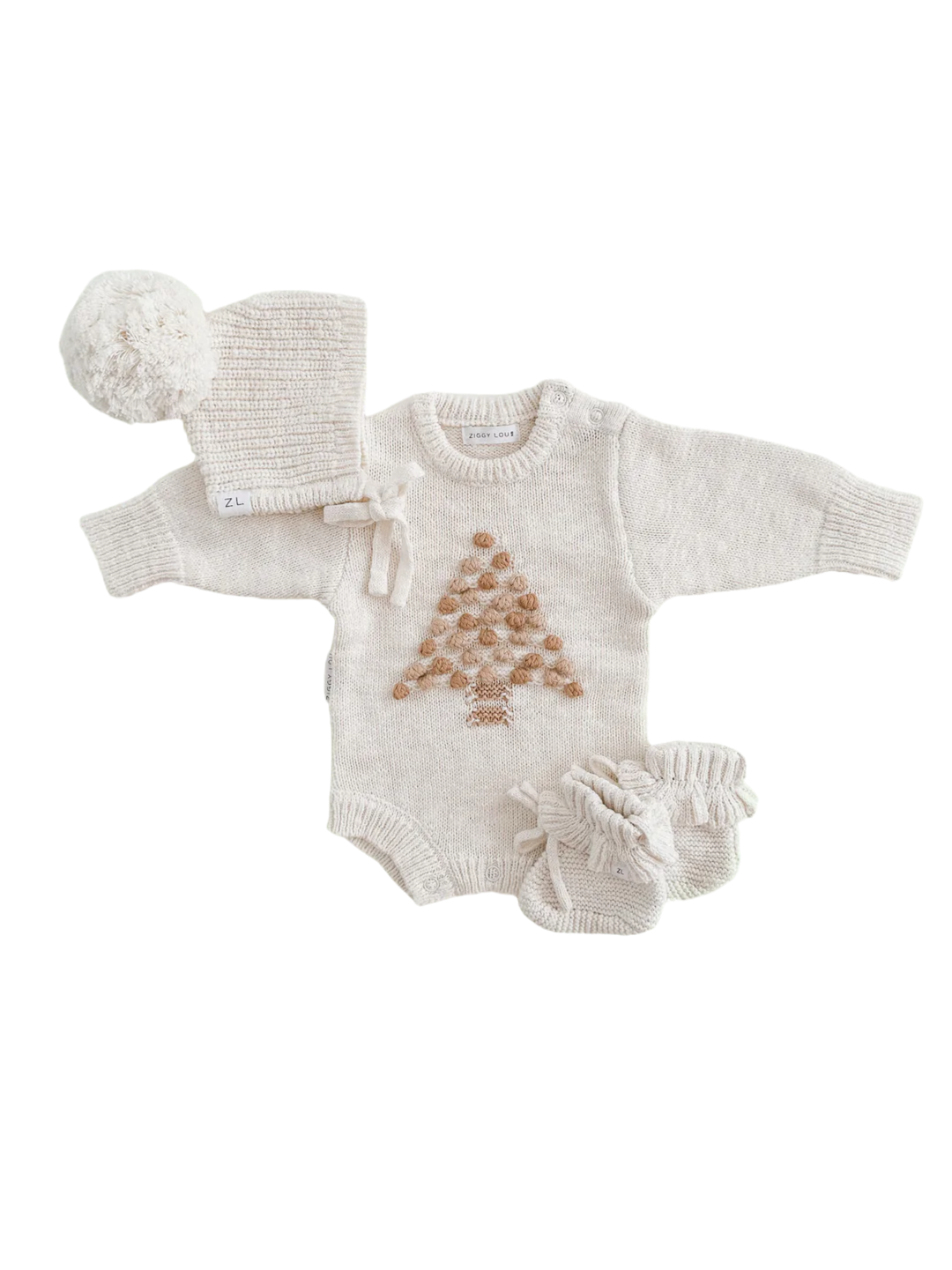 Ziggy Lou | Chunky Strikket Bonnet - Coconut