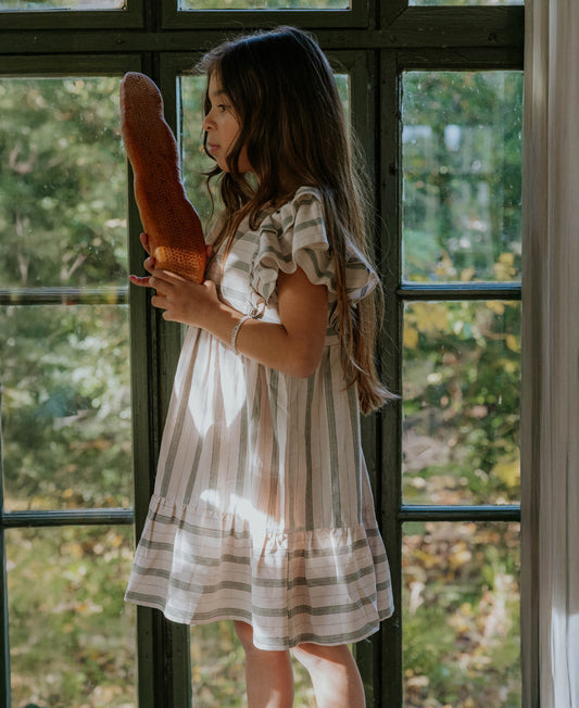 Fliink | Vira dress - Sandshell/hedge green