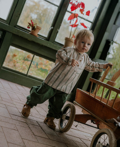 Fliink | Vira Skjorte i Lin- Sandshell/Hedge Green