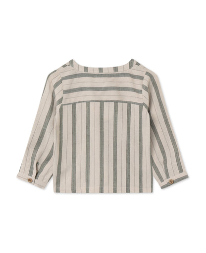 Fliink | Vira Skjorte i Lin- Sandshell/Hedge Green