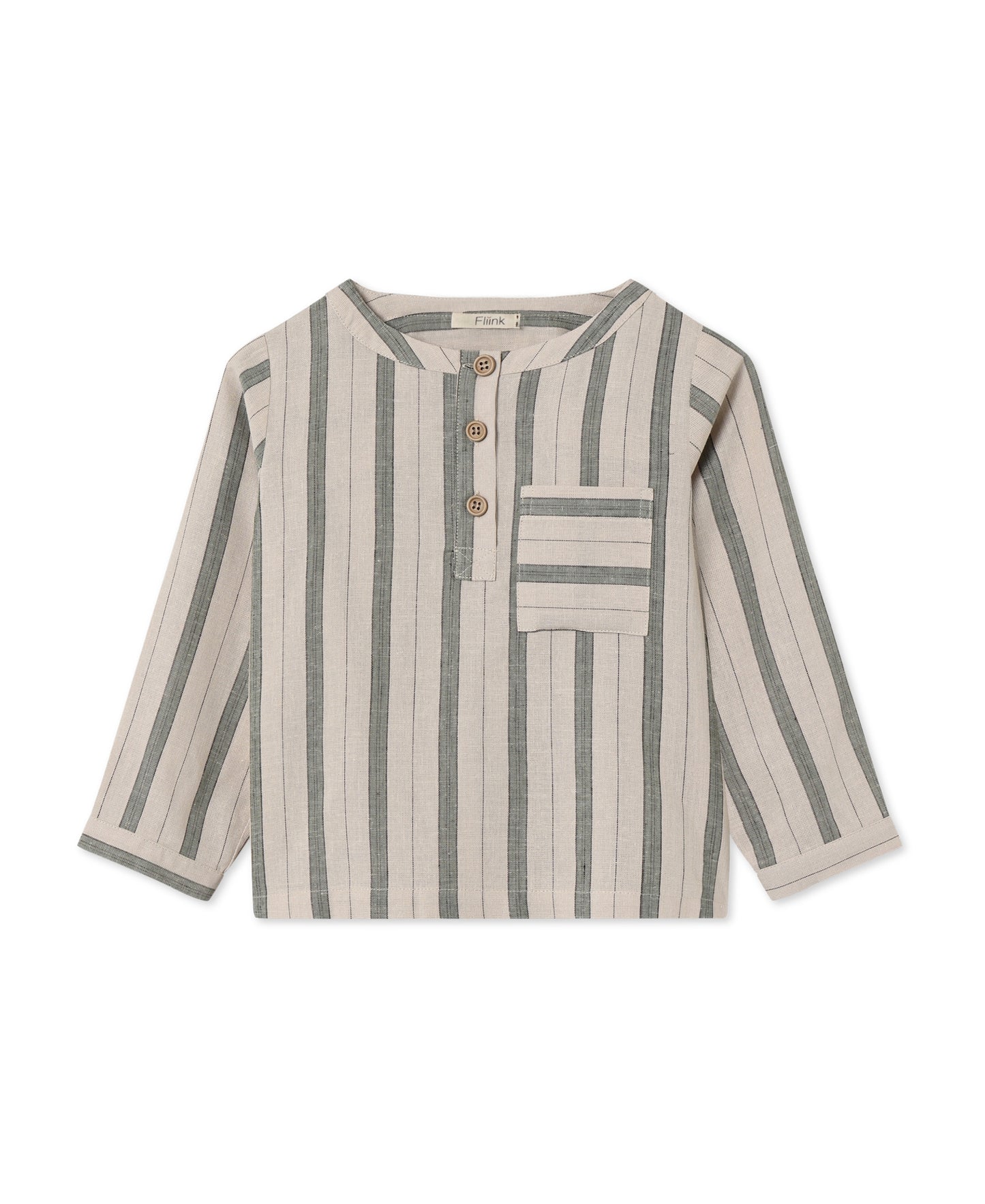 Fliink | Vira Skjorte i Lin- Sandshell/Hedge Green