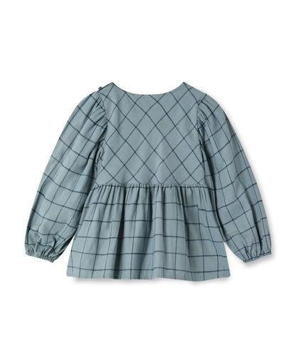 Fliink | Cody Check Blouse - Slate