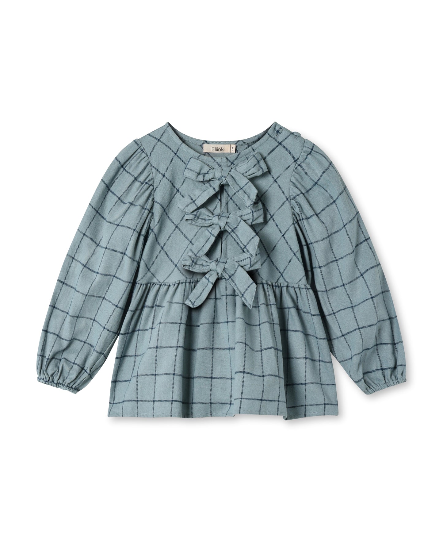 Fliink | Cody Check Blouse - Slate