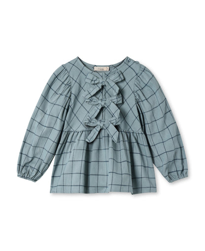 Fliink | Cody Check Blouse - Slate